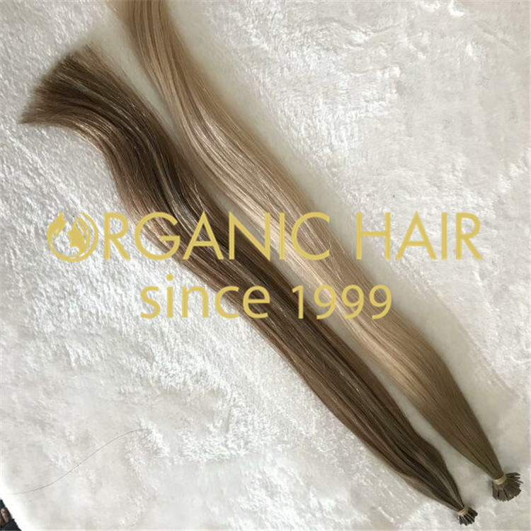 Cuticle aligned hair extensions flat tip  H84